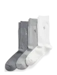 Polo Ralph Lauren - Ribbed Cotton-Blend Trouser Sock 3-Pack - Tavalised sokid - 43-46