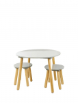 JaBaDaBaDo - Table & 2 Stools Grey - Laste magamistoa komplektid - ONE SIZE