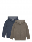 Minymo - Sweat Jacket W. Hood (2-Pack) - Kapuutsiga pusad - 152