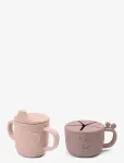 Done By Deer - Peekaboo Spout/Snack Cup Set Deer Friends Powder - Nokaga tasssid - SPOUT CUP:&Oslash;6.5X H 9CM.SNACK CUP:&Oslash;8X H 6.5CM