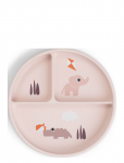 Done By Deer - Stick&Stay Compartment Plate Playground Powder - Taldrikud - &Oslash;18X H 3CM