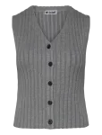 Weekday - Rib-Knitted V-Neck Vest - Kootud vestid - XS
