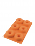 Silikomart - Silikoneform Donuts 6 Stk. &Oslash;75/25 H28 - Koogikese- ja muffinivormid - FOR 6PCS