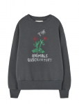 THE ANIMALS OBSERVATORY - Flowers Dark Frey Bear Sweatshirt - Dressipluusid - 6 Y