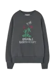 THE ANIMALS OBSERVATORY - Flowers Dark Frey Bear Sweatshirt - Dressipluusid - 6 Y