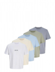 Jack & Jones - Jornorrebro Emb Tee Ss Cn 5Pk Mp - L&uuml;hikeste varrukatega - XXL