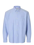 Selected - Slhrlxsander Oxford Shirt Ls Noos - Mustriga s&auml;rgid - XXL