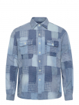 Polo Ralph Lauren - Indigo Patchwork-Wvn-Shirt - Vabaaja s&auml;rgid - XL