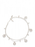 Pilgrim - Veronica Coin Pendant Ankle Chain Silver-Plated - Jalaketid - ONE SIZE