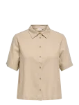 ONLY Carmakoma - Cargoa S/S Linen Bl Shirt Cc Pnt - L&uuml;hikeste varrukatega - 50