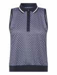 Callaway - Sleeveless Geo Print Rib Collar Polo - Spordipolod - XL