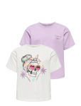 Kids Only - Kogmaiken Life Skull Ss Top Jrs 2-Pack - L&uuml;hikeste varrukatega - 158-164