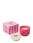 Paddywax - Doftljus Charmed Lips 226 G- Rosa Glas Med Lock I Keramik - Smoked Cherry - L&otilde;hnak&uuml;&uuml;nlad - 10.5X10.5X8.3CM