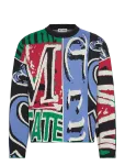 Weekday - Loose Graphic Knitted Cotton Sweater - &Uuml;mara kaelusega - XL