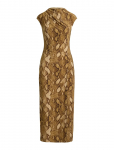 Lauren Ralph Lauren - Python-Print Jersey Cap-Sleeve Dress - P&otilde;lveni ja midi - 36