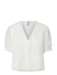 Pieces - Pcmagina Ss V-Neck Top Wvn D2D - L&uuml;hikeste varrukatega - L