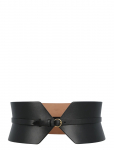 Alaia - Black Leather Double Bustier Belt - Taljev&ouml;&ouml;d - 95