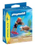 PLAYMOBIL - Female Diver With Turtle - Playmobil Special Plus - ONE SIZE