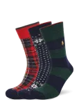 Polo Ralph Lauren - Fair Isle & Plaid 3-Sock Gift Set - Tavalised sokid - 43-46