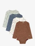 Pippi - Body Ls Ao-Printed (4-Pack) - Pikkade varrukatega - 92
