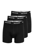 ONLY & SONS - Onsfitz Solid Black Boxer 3Pack Noos - Bokserid - S