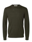 Selected - Slmtray Ls Knit Reg Merino Crew Noos - Pikkade varrukatega kootud polos&auml;rgid - XXL