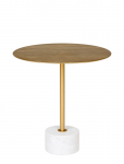House Nordic - Silja - Side Table In Brass And Marble, &Oslash;51X52 Cm - Abilauad ja v&auml;ikesed lauad - ONE SIZE