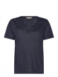 Gant - Reg Linen V-Neck Ss T-Shirt - L&uuml;hikeste varrukatega - S