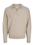 Jack & Jones - Jjsoho Ollie Knit Split Neck Ln - V-kaelusega - S