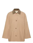 Calvin Klein - Cotton Short Mac Coat - Kerged mantlid - M