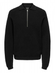 ONLY & SONS - Onskaiser Rlx Ls 1/2 Zip Polo Knit Noos - Pikkade varrukatega kootud polos&auml;rgid - XL