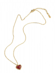 Timi Of Sweden - Sonja - Jelly Heart Dangling Necklace Gold Stainle - Kett-kaelakeed - ONE SIZE 40 cm