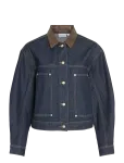 Vila - Vilova L/S Collar Denim Jakcet Dbd/Bfs - L&uuml;hikesed teksap&uuml;ksid - 38