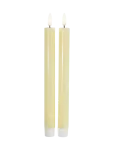 Sirius Home - Sille Krone 2 Stk. S&aelig;t, &Oslash;2X25Cm, Pale Yellow - LED-k&uuml;&uuml;nlad - ONE SIZE