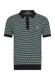 Fred Perry - Geometric Knitted Shirt - L&uuml;hikeste varrukatega kootud polos&auml;rgid - XXL