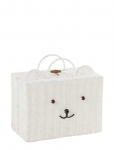 J-Line - Basket Suitcase Synthetic White Small - Hoiukorvid - ONE SIZE