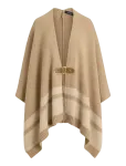 Lauren Ralph Lauren - Buckle-Trim Wool-Cashmere Sweater Poncho - Pont&scaron;od - XXL/XXXL