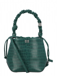 Ganni - Green Patent Crco Bou Bucket Bag - Paunkotid - ONE SIZE