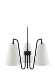 Globen Lighting - Pendant Lou 3 White Boucl&eacute;/Black - Rippvalgustid - H27.5