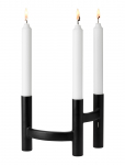 Stelton - Ora Trearmet Lysestage Black - K&uuml;&uuml;nlajalad - H13CM x 20