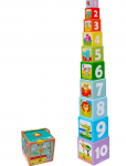 Barbo Toys - Little Bright Ones - 10 Stacking Cubes - Safari - Virnastatavad klotsid - ONE SIZE