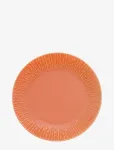 Aida - Confetti Apricot Dessert Tall. M/Relief Porcel&aelig;n 1 Stk 21 Cm. - V&auml;ikesed taldrikud - ONE SIZE x 21.8