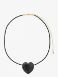 Pilgrim - Stay Black Agate Necklace Gold-Plated - Statement kaelakeed - ONE SIZE