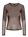 Pieces - Pcninni Ls Mesh Top Jrs Noos Bc - Pikkade varrukatega - S