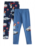 Lindex - Leggings 2 Pack Trucks - Retuusid - 92