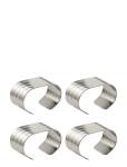 Aida - Raw Napkin Holder Matte Steel 4 Pcs Giftbox - Salvr&auml;tikur&otilde;ngad ja -hoidjad - ONE SIZE