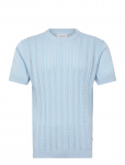 Lindbergh - Knitted S/S O-Neck Tee - L&uuml;hikeste varrukatega - S