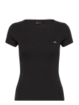 Tommy Jeans - Tjw Slim Essential Rib V Ss - L&uuml;hikeste varrukatega - XL