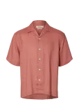 Selected - Slhrlxkylian Linen Ss Shirt Resort - L&uuml;hikeste varrukatega s&auml;rgid - L
