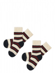 FUB - 2-Pack Two-Tone Stripe Socks - Sokid - 19/21